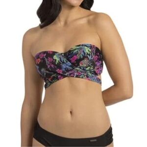 RIPZONE • new wrap bandeau halter bikini top swimsuit swim tropical birds Tatum